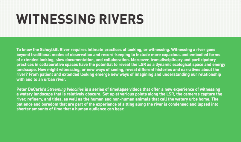 Witnessing Rivers