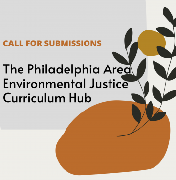 call for submissions flyer with leaves growing from a round shape